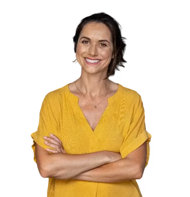 Kvinna som mår bra efter viktminskning